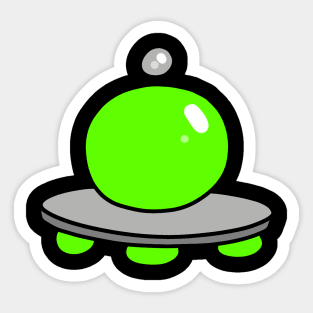 Green Orb UFO Sticker